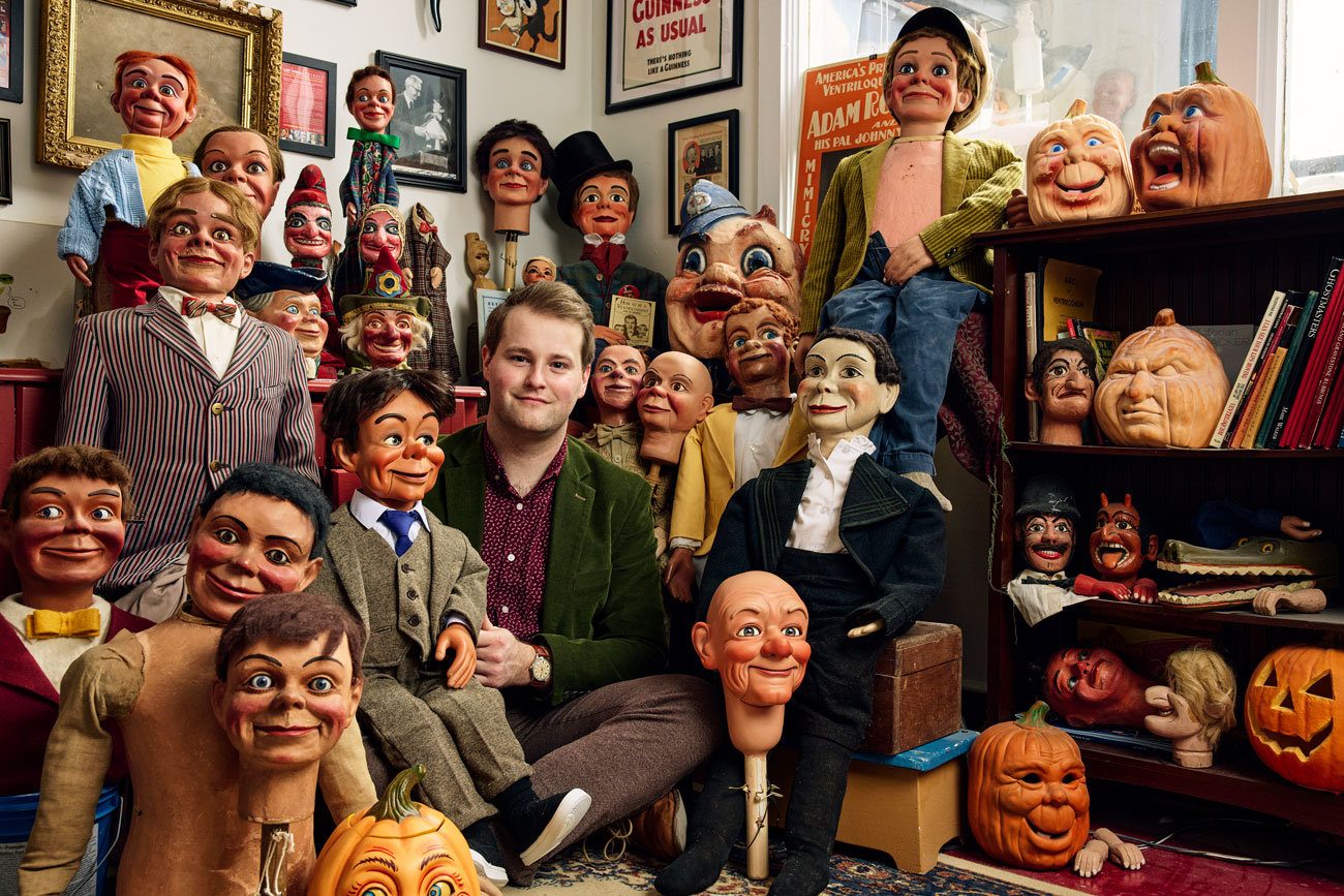 Austin Phillips and his puppets