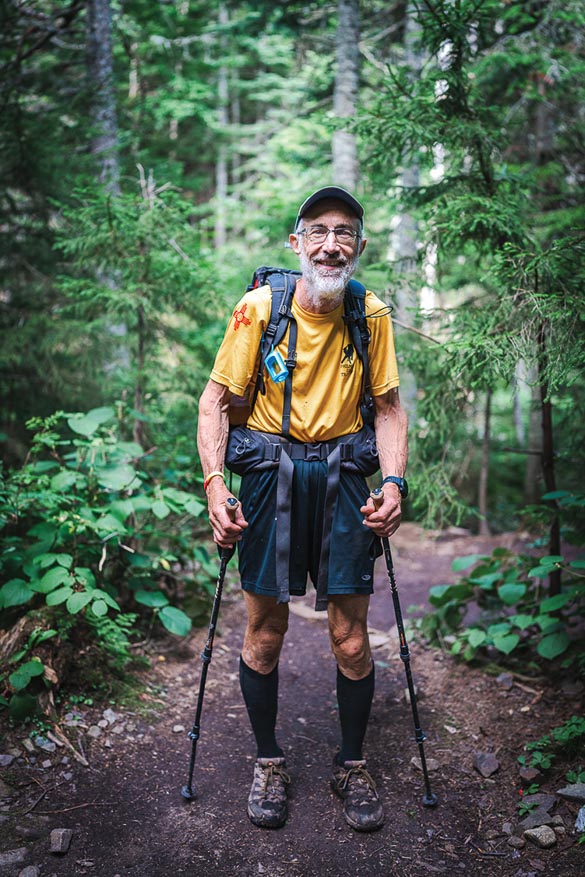 a thru-hiker in the 100 Mile Wilderness