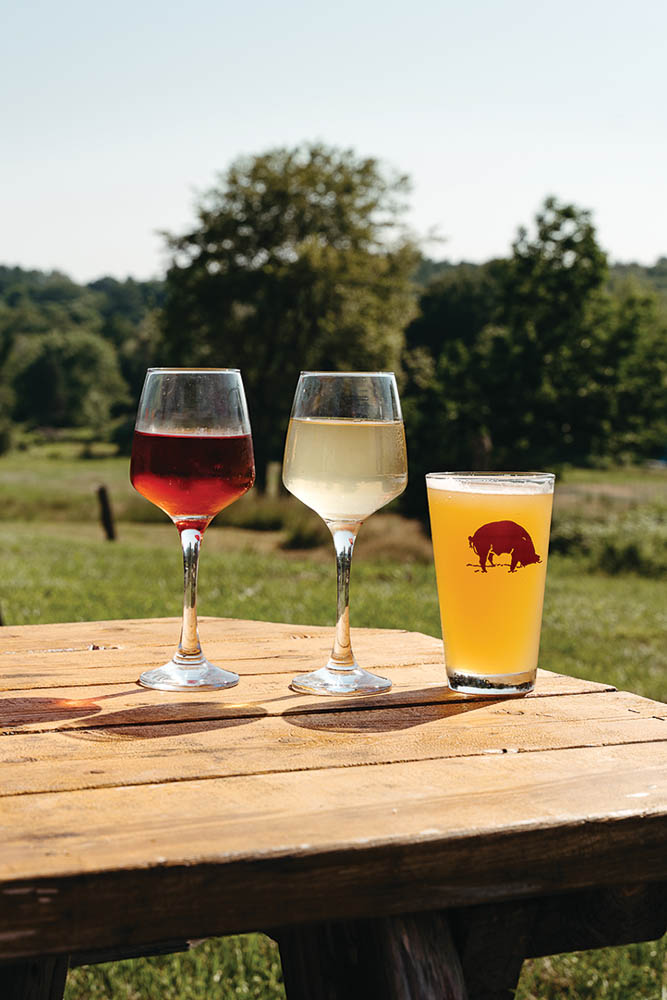 beer and wine at The Rooting Pig on Broad Arrow Farm