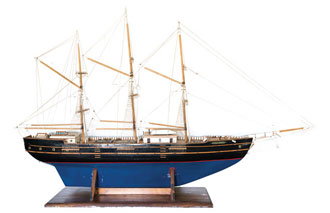 three-masted schooner model