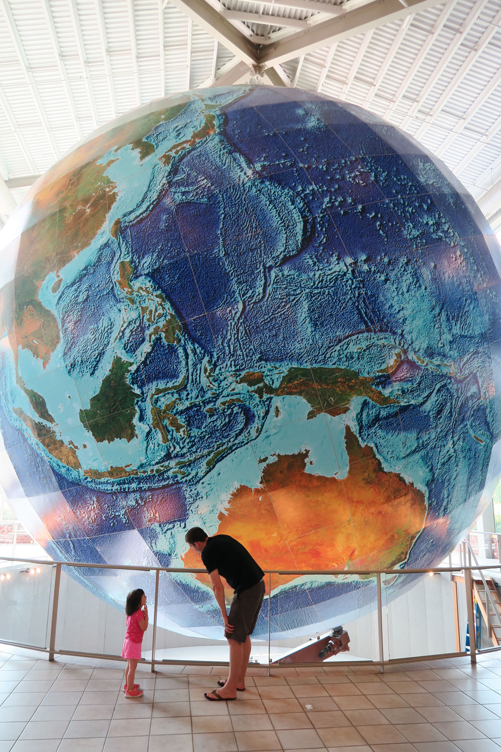 Eartha, a 1-to-1,000,000 scale model of Earth