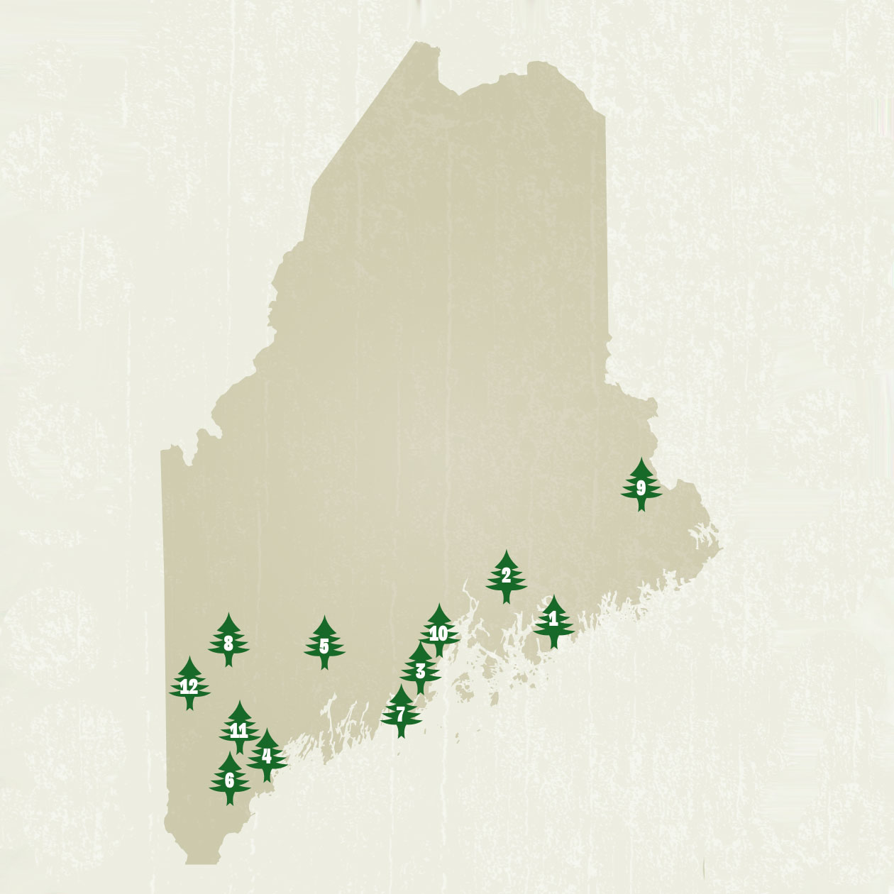 Maine Summer Camps map
