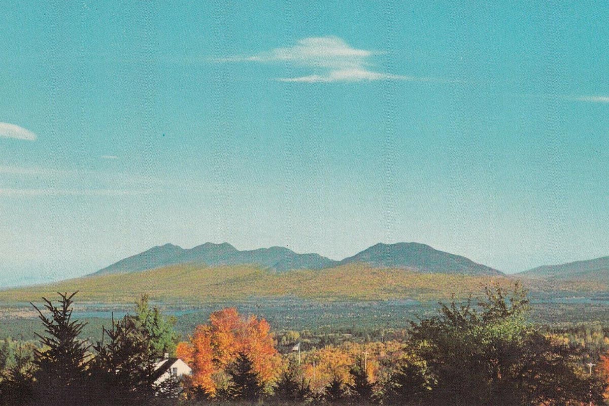 Mount Bigelow, seen here from Eustis Ridge on an early-1972 postcard